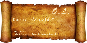 Opris László névjegykártya