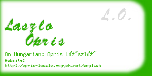 laszlo opris business card